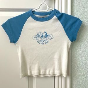 Brandy Melville heaven sent cropped tee